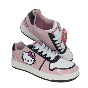 Hello Kitty Womens NEW w/Tags White/Pink/Black Casual Sneakers - sz. 8